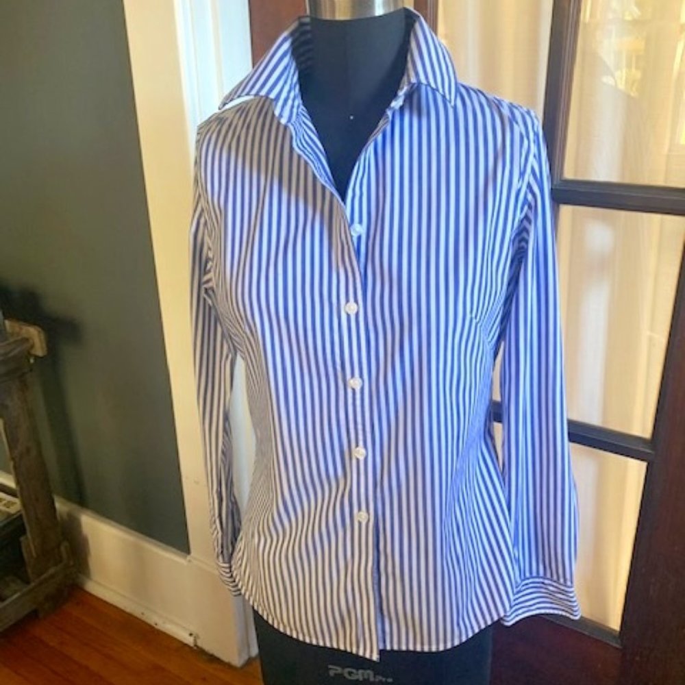 Banana Republic Fitted Classic Stripe Shirt